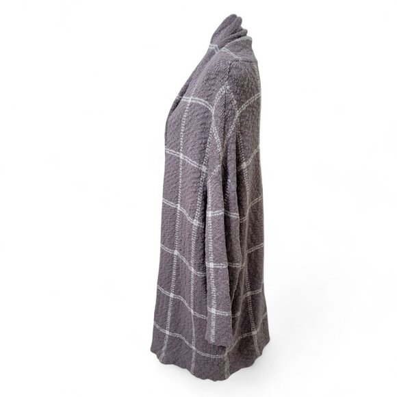 BP Size XS/S Gray White Oversized Windowpane Cardigan, Exc. Used Condition - Picture 3 of 12